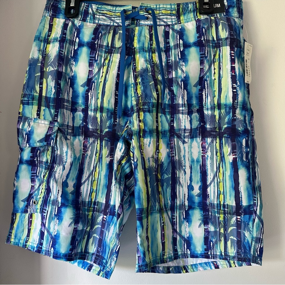 Roundtree & Yorke blue and green swim shorts men’s size medium NWT